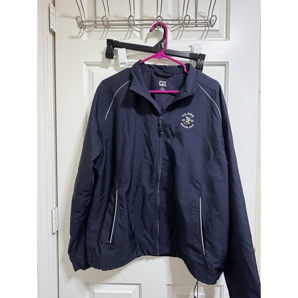 Cutter & Buck Golf Men Medium Zip Up Jacket 2020 US Open Winged Foot WeatherTec